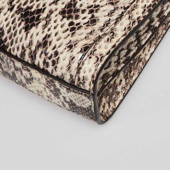 Gucci White/Black Snakeskin Ophidia Small Shoulder Bag - Picture 4 of 9